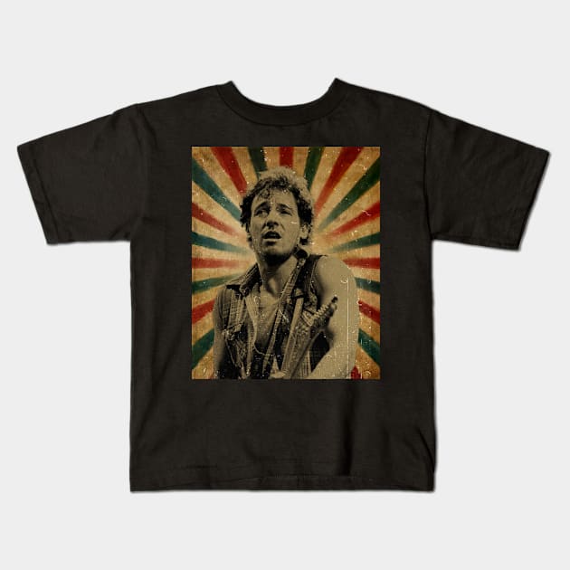 The Boss - Photo Vintage Retro Look Fan Design Kids T-Shirt by Janji Joni